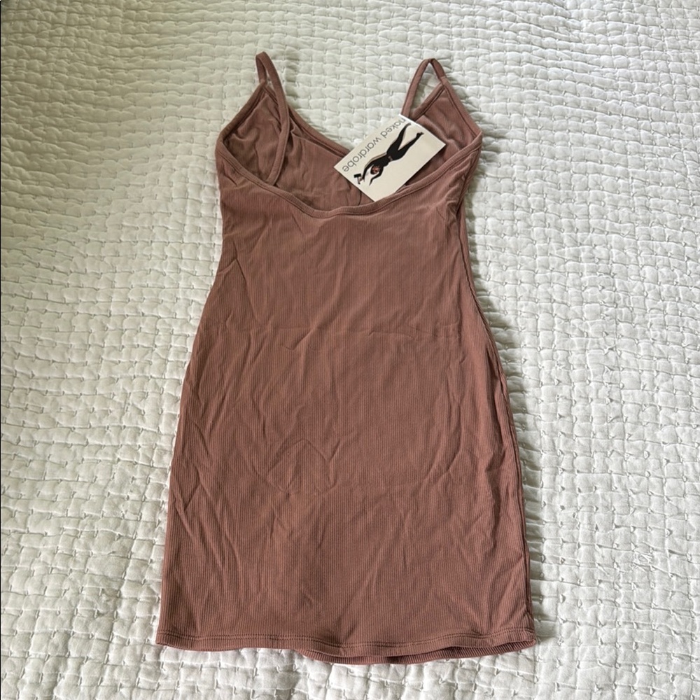 Naked Wardrobe Mocha Bodycon Dress